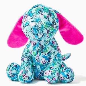 Lilly Pulitzer NWT Barking Up The Palm Tree Sandy Plush Dog Stuffed Animal